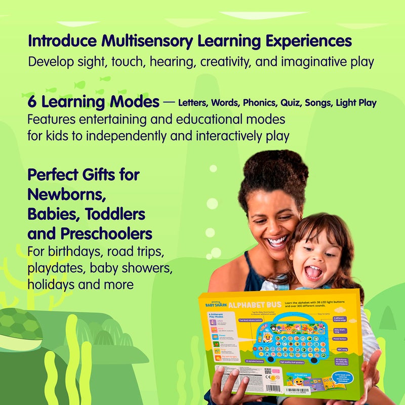 Pinkfong Baby Shark ABC Alphabet Bus Sound Pad | Baby Shark Toys, Baby Shark Books | Learning & Education Toys | Interactive Baby Toys for Toddlers 1-3 | Gifts for Boys & Girls - Image 5