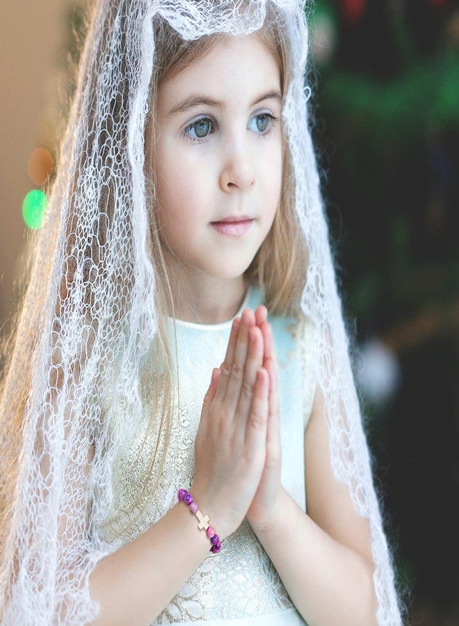 Sereney أساور عيد الفصح من سيريني، هدايا يدوية الصنع للفتيات والبالغات والنساء والحفيدات، هدايا مجوهرات مسيحية للمناولة الأولى والمعمودية والتثبيت. - Image 5