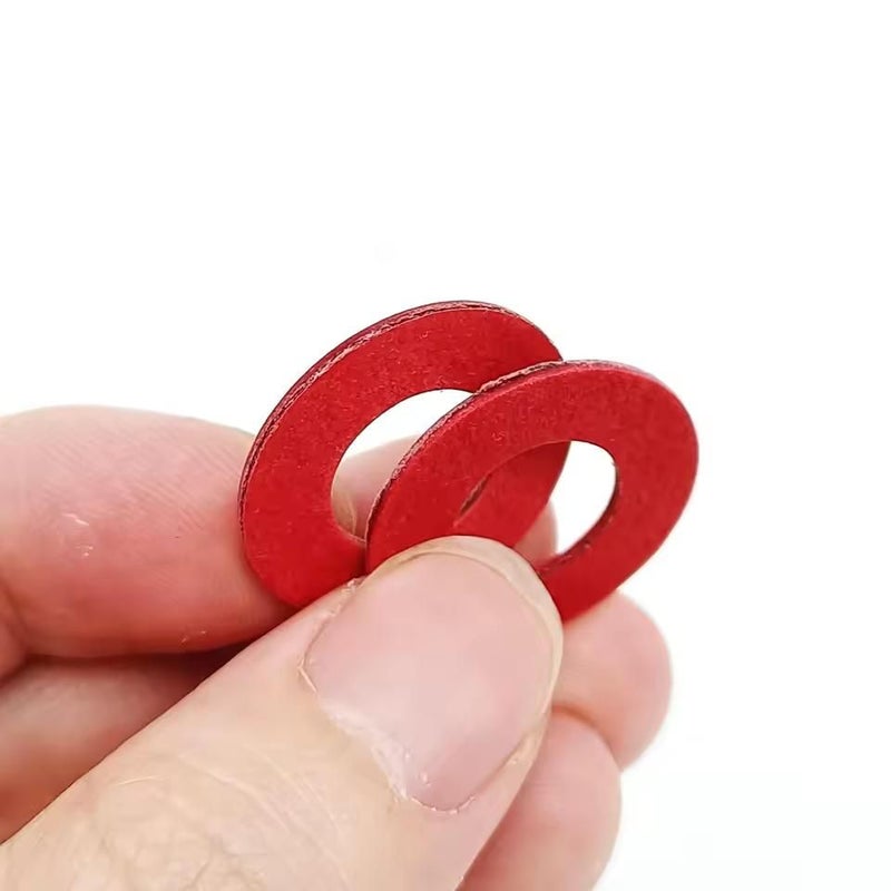 Red Paper Flat Washers 100pcs Insulating High Temp Resistant Gaskets - Image 4