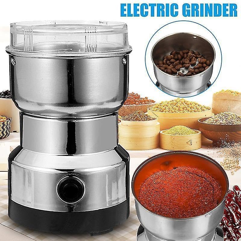 Drumstone (𝟏𝟓 𝐘𝐞𝐚𝐫𝐬 𝐰𝐚𝐫𝐫𝐚𝐧𝐭𝐲) Mini Electric Stainless Steel Grinder – Multifunctional Portable Mill for Coffee Beans, Spices, Herbs, Seasonings | Automatic Small Food Grinding - Image 4