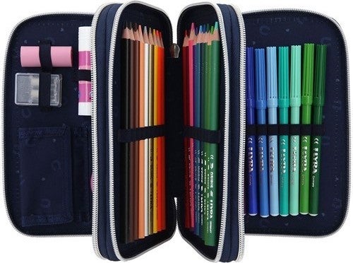 Top Model Miss Melody LED Dark Blue 3 Layer Full Pencil Case  - Image 2
