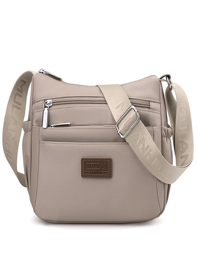 WITERY Crossboby Bags for Women - Waterproof Nylon Multi-Pocket Crossboby Purse for Women, Lightweight Pocketbooks Medium Size Travel Purses Ladies Shoulder Handbag Casual Hobo Messenger Bags - Image 1