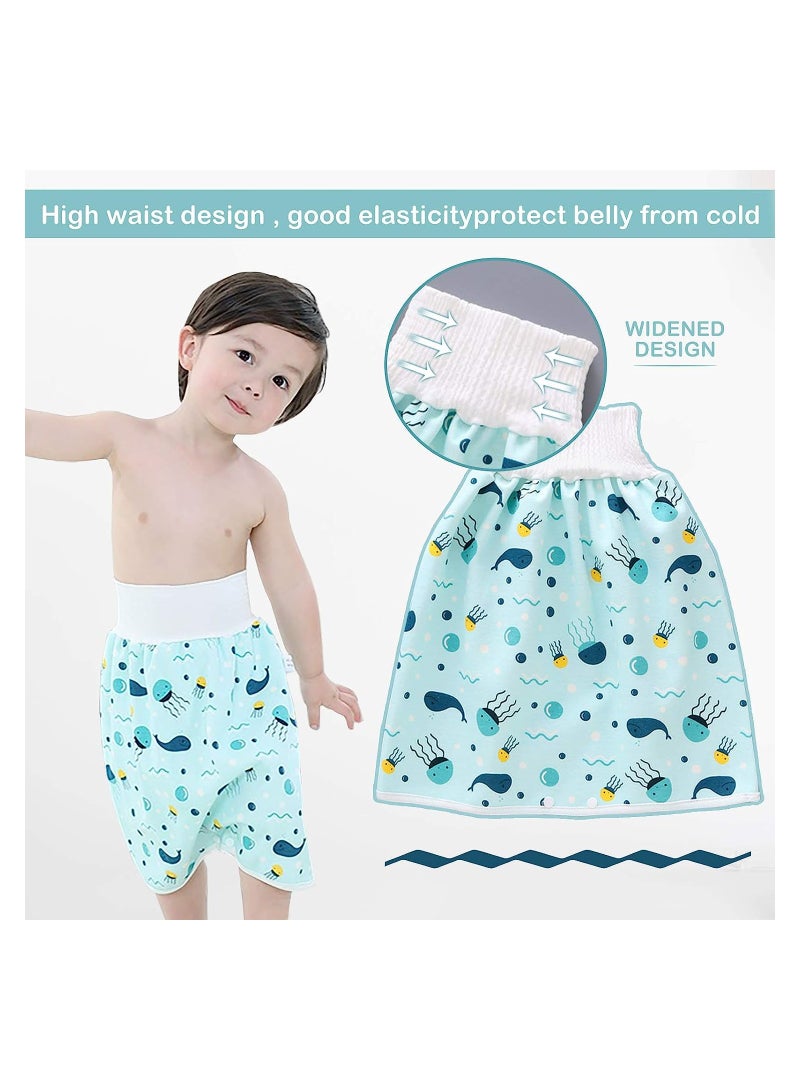 KASTWAVE Baby Diaper Skirt, Anti Bed-wetting Cotton Bed Clothes, Baby Boy Girl Night Time Potty Training Waterproof Baby Nappy Skirt, 2Pcs (M) - Image 3