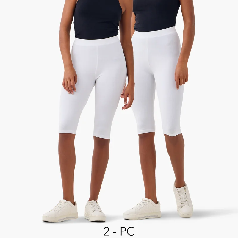 Set of 2 - Knee Length Leggings