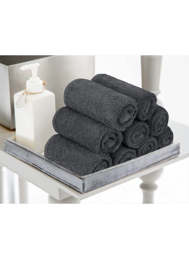 Utopia Towels - Cotton Washcloths Set - 100% Ring Spun Cotton, Premium Quality Flannel Face Cloths, Highly Absorbent and Soft Feel Fingertip Towels (60 Pack, Grey) - Image 1