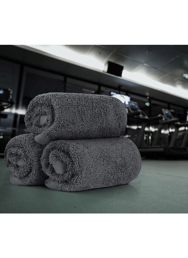 Utopia Towels - Cotton Washcloths Set - 100% Ring Spun Cotton, Premium Quality Flannel Face Cloths, Highly Absorbent and Soft Feel Fingertip Towels (60 Pack, Grey) - Image 1