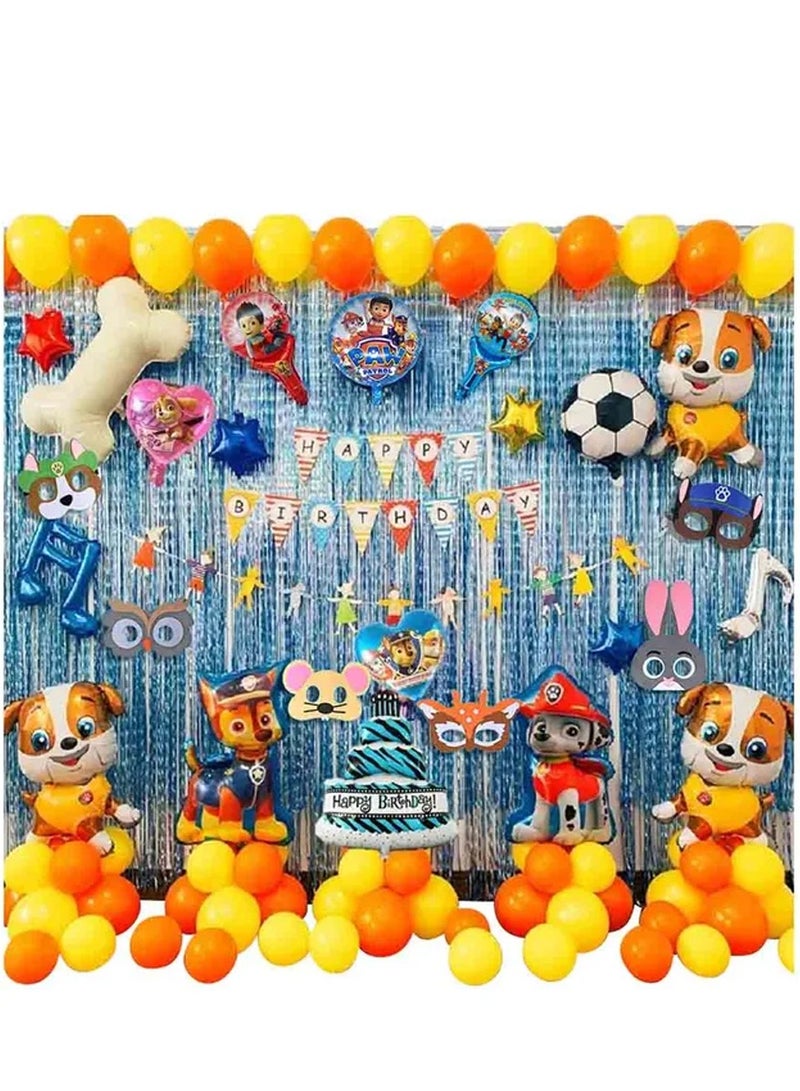 Brain Giggles Paw Patrol Birthday Party Decoration Set - 70pcs - Image 1
