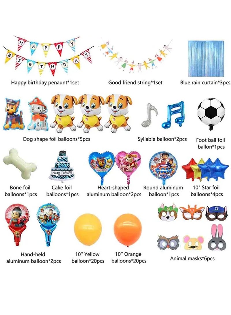 Brain Giggles Paw Patrol Birthday Party Decoration Set - 70pcs - Image 2
