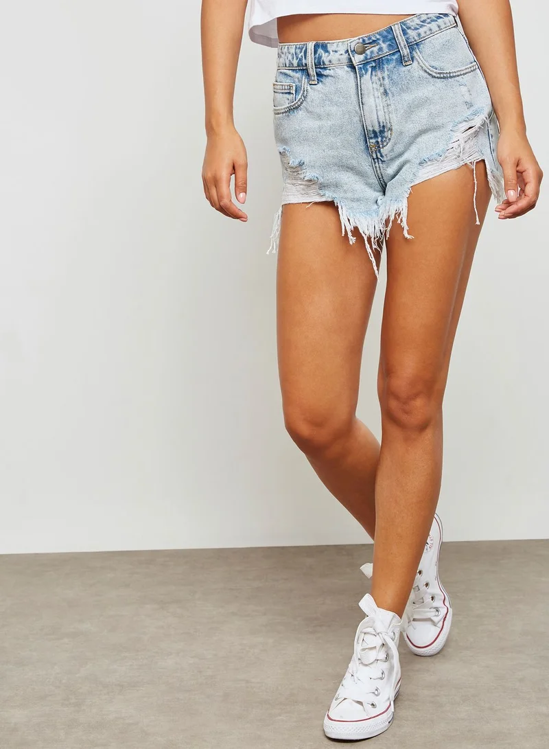 FOREVER 21 Distressed Denim Shorts