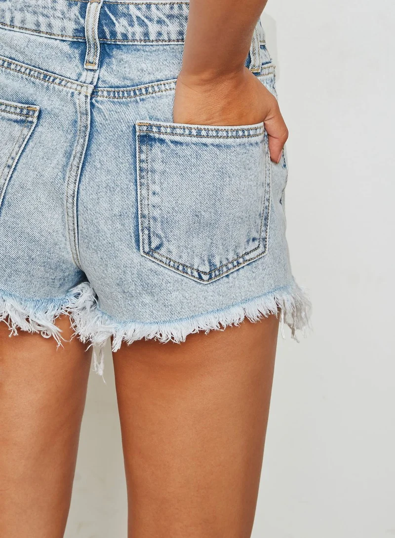 FOREVER 21 Distressed Denim Shorts