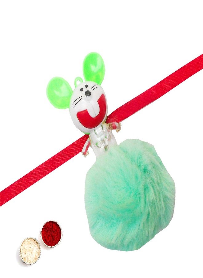 Ar Eyewar Mikki Mouse Light Dora Rakhi for Kids, With Kumkum, Chawal and Rakhi Greeting Card