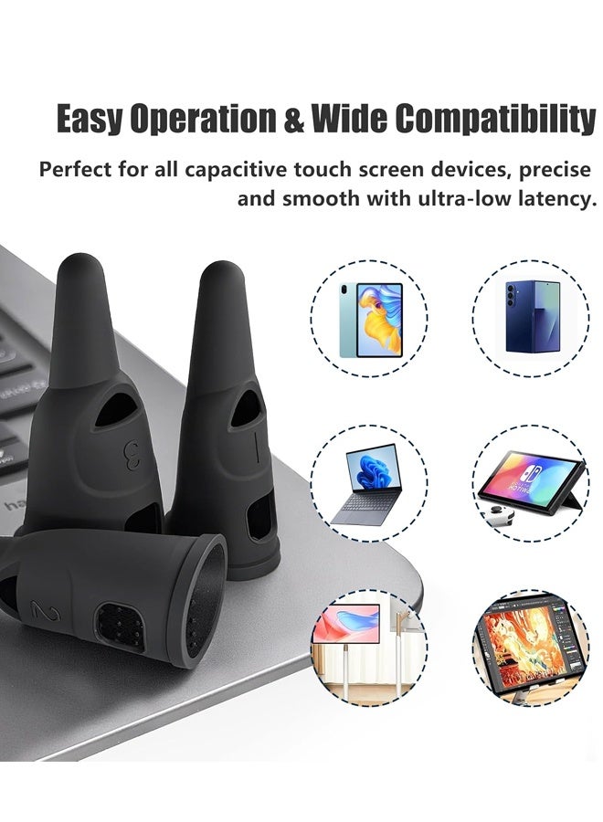 4PCS High Precision Silicone Finger Stylus, Capacitive Touchscreen Pen for iPad, iPhone, Android Phones Tablets - Image 4