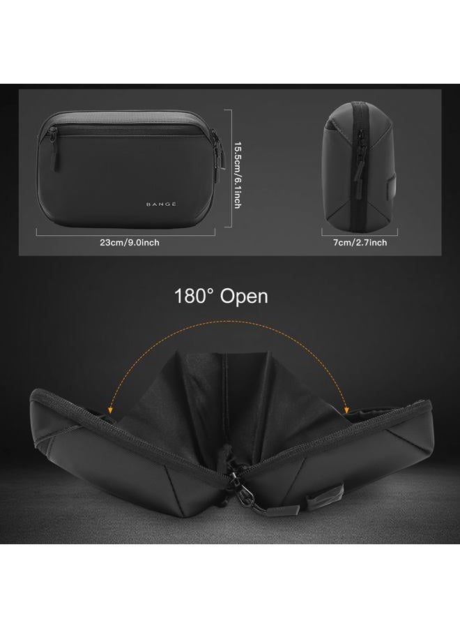 BANGE Clutch Bag,Belt Bag with Adjustable Belt, black, Small, Fashion - Image 3