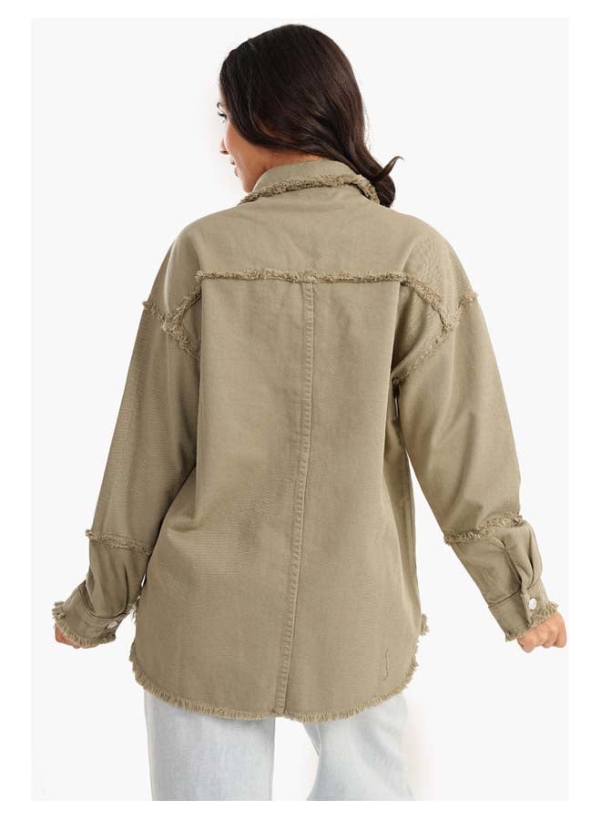 Carina Denim Jacket With Fringes  - Image 3