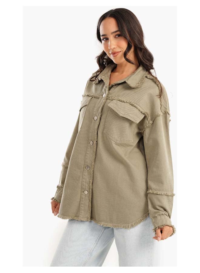Carina Denim Jacket With Fringes  - Image 2