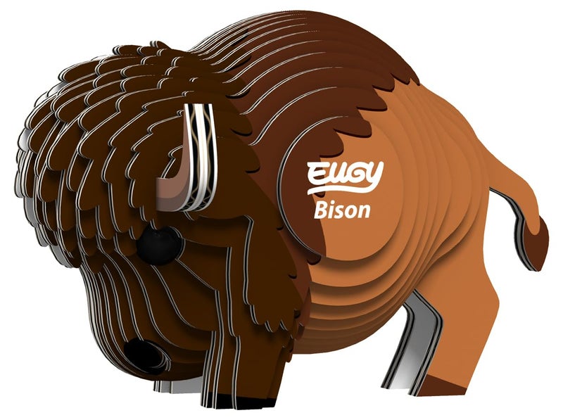Eugy Bison 3D Puzzle 24 Piece EcoFriendly Educational Toy Puzzles for Boys Girls Kids Ages 6 - Image 3
