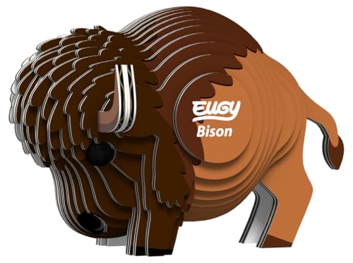 Eugy Bison 3D Puzzle 24 Piece EcoFriendly Educational Toy Puzzles for Boys Girls Kids Ages 6 - Image 1