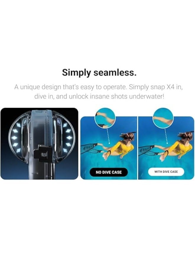 Insta360 - X4 Protection Invisible Dive Case - Clear - Image 1