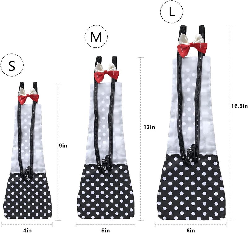 Winmany Chicken Duck Goose Diaper Washable Pet Bow Tie Diapers for Hens Roosters Poultry 1 Pack (L, Black) - Image 2