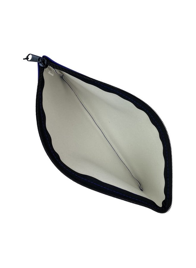 Progo Blue Bank Security Deposit Zipper Bag Water Resistant Vinyl Coated Leatherlike Exterior With Soft Interior Lining. For Cash Check Coin And Money Storage And More. 11X6 Inch 3 Pack.  - Image 4