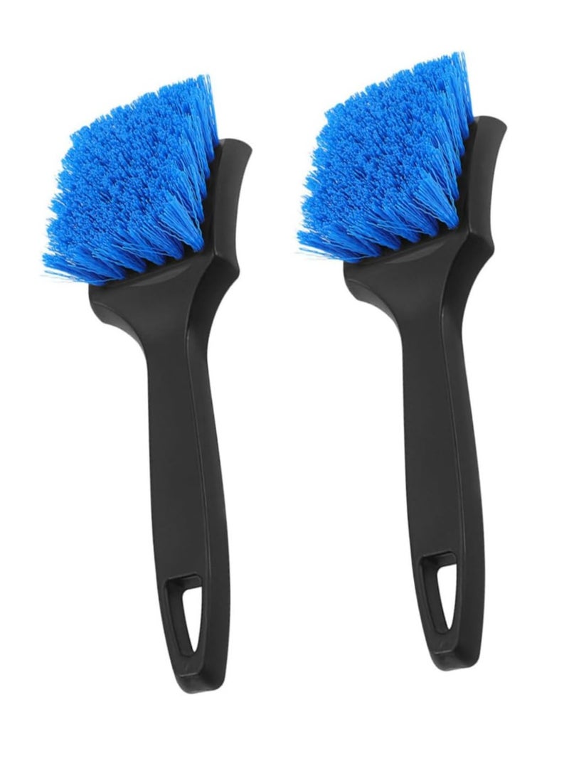 Loquat 2pcs Tire Brush Car Cleaning Brush Wheel Cleaner Brush Car Wash Brush - Image 1