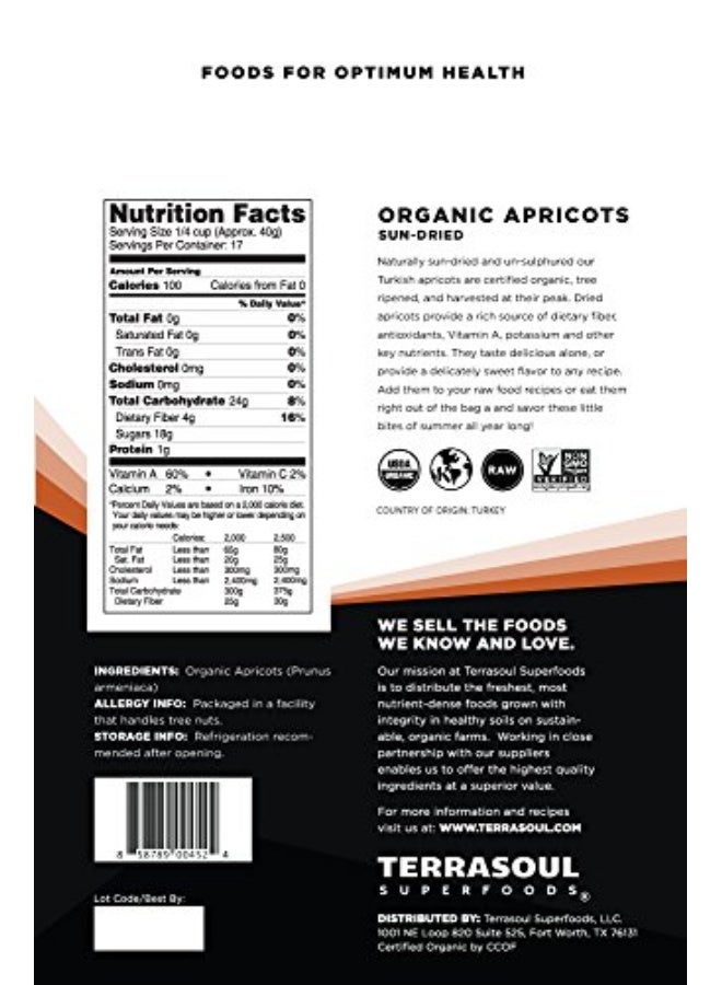 Terrasoul Superfoods Organic Apricots 2 Lbs Unsulphured NoAdded Sugar Sweet and Tangy Delights for Snacking Baking and Vibrant Trail Mixes - Image 5