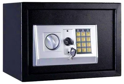 A4 Documents Size Safe Box Steel Cash Box with Digital Keypad and Key Lock, Security Locker…