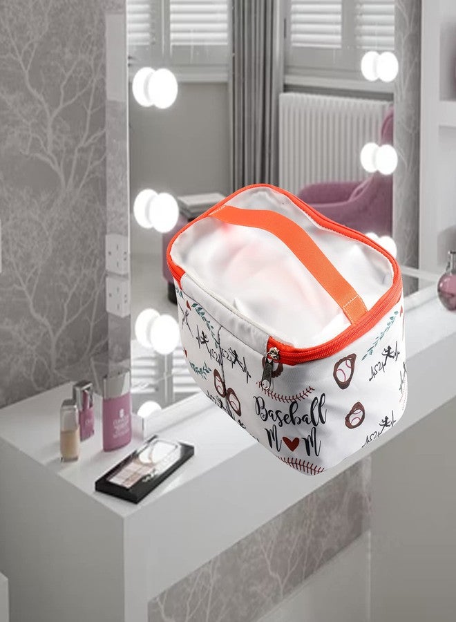 PXTIDY Baseball Mom Zipper Cosmetic Case Baseball Sport Mom Survival Kit Makeup Case Organizer Cosmetic Bag - Image 4