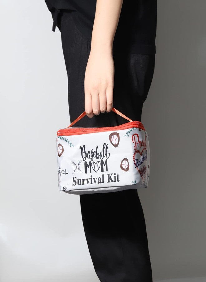 PXTIDY Baseball Mom Zipper Cosmetic Case Baseball Sport Mom Survival Kit Makeup Case Organizer Cosmetic Bag - Image 5
