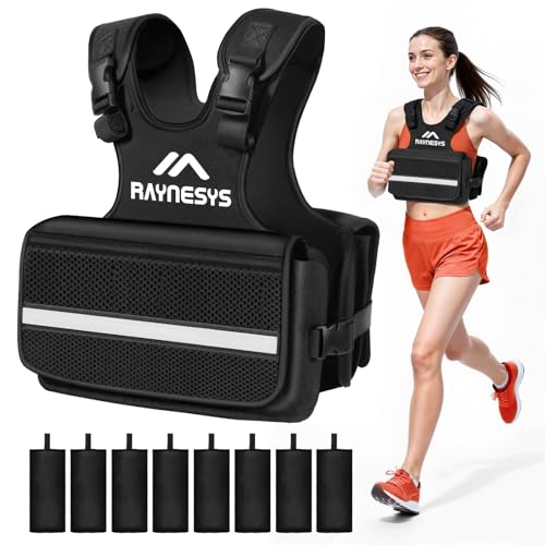 Raynesys Adjustable Weighted Vest for Women, 1-12LBS Weight Vests with Adjustable Shoulder Strap, 8 Ironsand, Large Pocket, Reflective Strip, Weighted Vest Men and Women for Workout, Strength Training - Image 1