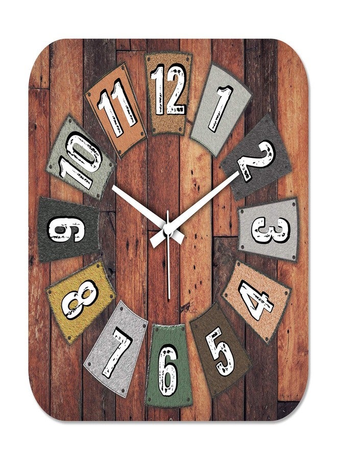 Rockford Wooden Square Designer Wall Clock without Glass (11X11 Inches) - Image 1