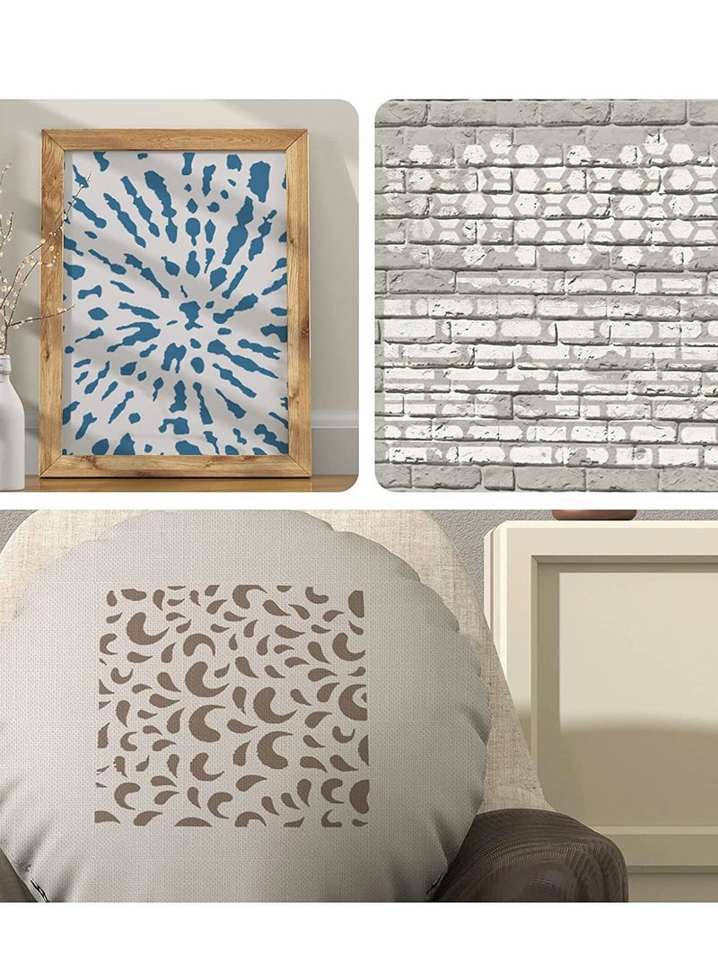 Excefore Drawing Stencils Set, 16 Pcs Reusable Painting Stencils Set, Hollow Painting Template for DIY Crafts, Mandala Dot Stencils for Fabric, Floors, Window, Furniture, Wood, Wall Design (15 * 15cm) - Image 5