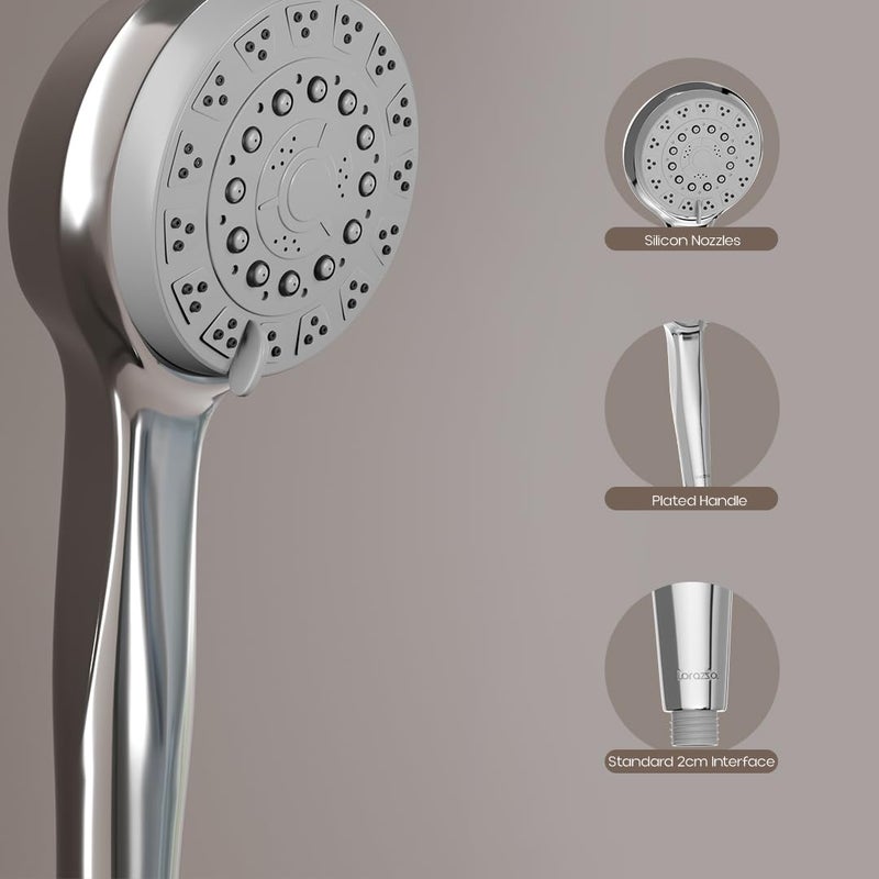 Lorazzo Versa 5-Function Hand Shower for Bathroom | 5-modes water flow | 1-Year Limited Warranty (1 piece handheld shower head only) - Image 4