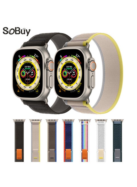 For Apple Watch 10 Wild Trail Loop Strap For Apple Watch Ultra2 Nylon Strap IWatch-Color:7#Military Green 49/46/45/44/42