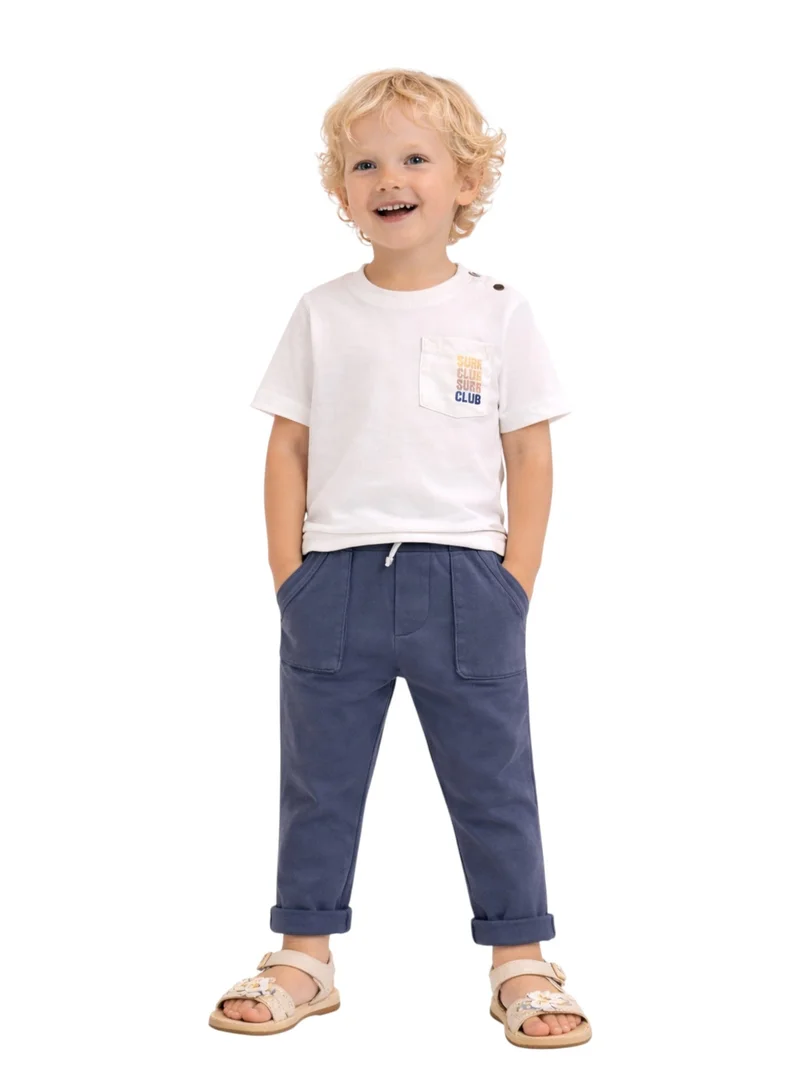 Dirkje Boys 2 Pc Set “Sunshine Surf Club” Graphic Tee & Moto-Pocket Joggers Set