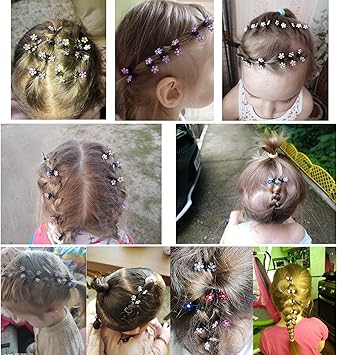 Songqee 65pcs Mini Claw Hair Clips Mix Colored Kids Hair Accessories for Girls Women Flower Hair Clips for Thin Hair Small Hair Claw Clips Metal Clamps Mini Hair Bangs Hair Pins - Image 5