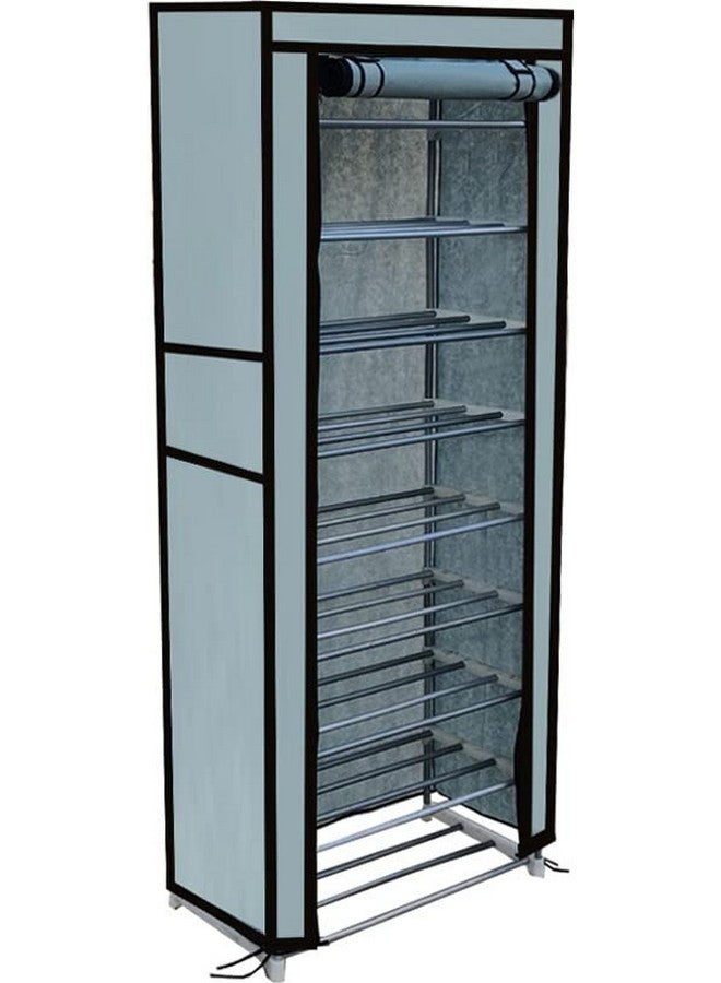 SANAMSTORE® Multipurpose Rustproof Metal Shoe Rack | Foldable Wide Storage Rack for Home & Office (9 Layer)(Grey), Cm - Image 5