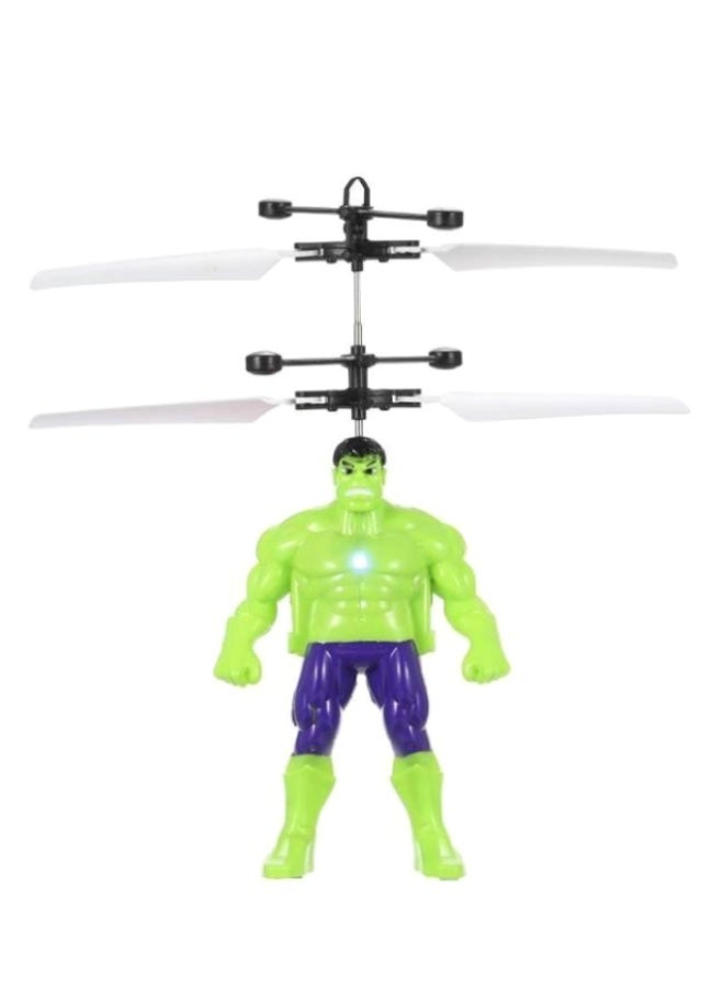 Marvel Comics Cool Flying Hulk Figure Based Electric Ball Helicopter Infrared Induction Toy Style 3 - Image 1