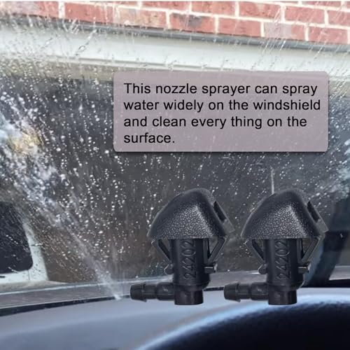 YIENAKFUN Front Windshield Washer Nozzles Kit for Honda Pilot 2009 2010 2011 2012 2013 2014 2015 76810-SZA-A01ZA Wiper Spray Washer Jet with 3M Fluid Hose & 6 Connectors - Image 5