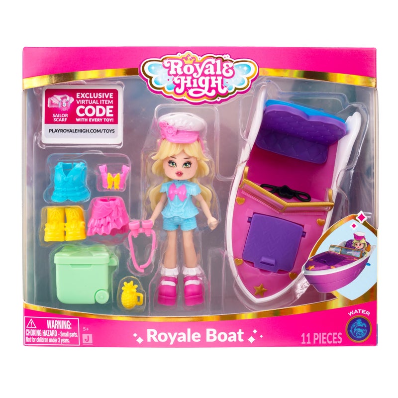 Royale High Royale Boat - (1) Doll with 9 Mix & Match Fashions - Official Digital Roblox Item Included - Ages 5+ - Image 1
