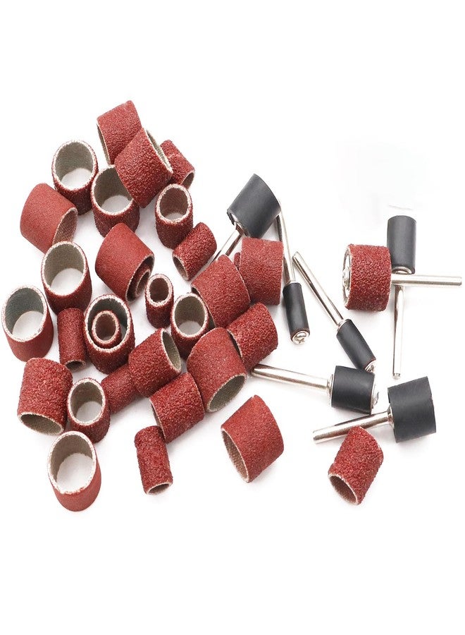 Sunxeke 400 Pieces Sanding Drums Kit,Drum Sander Sleeves 376pcs (80 120 240 320 400 600Grit),24Pcs Drum Mandrels diameters,Sanding Bits Tool Accessories for Dremel Rotary Tool - Image 4