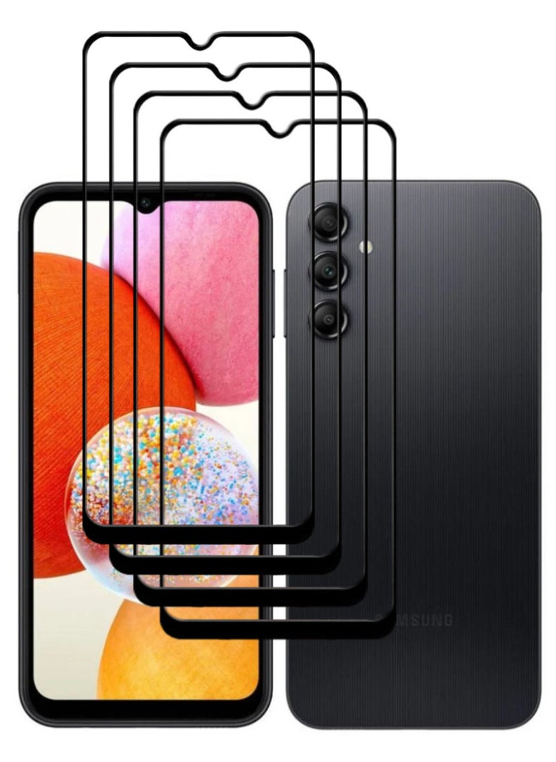 ACLIX 4 Pieces Antistatic ESD Dustproof Premium Quality High Definition Tempered Glass Screen Protector Designed For Samsung Galaxy A14 - Image 1