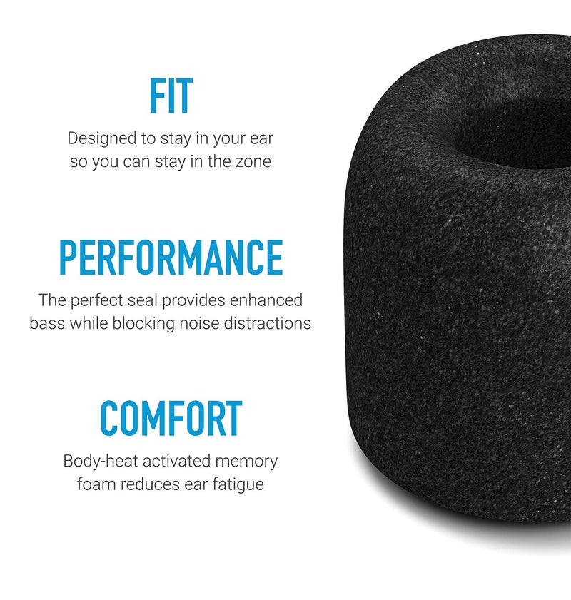 Comply 500 Core Series | Memory Foam Replacement IEM Ear Tips for KZ, Moondrop, FiiO Sennheiser & More | Superior Noise Isolation, Ultimate Comfort, Secure Fit | Black, Small (3 Pairs) - Image 2