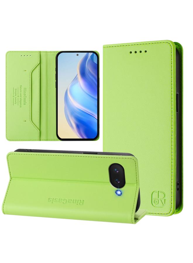 S-TOP Case For Google Pixel 9a RC01 Dual-Folded Magnetic Suction RFID Leather Phone Case - Image 1