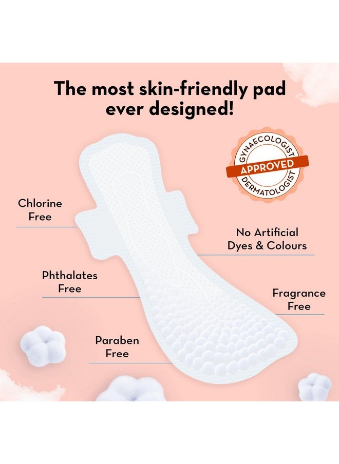 Plush Ultra-Thin Sanitary Pads For Women, 10 Xxl Natural Cotton Sanitary Napkins | Super Absorbent 10 Heavy Flow Xxl + 2 Panty Liners For Rash Free Periods | Pure U.S. Cotton Pads With Disposable Pouch  - Image 5