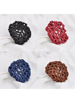 Harse 8 Pcs Ballet Hair Bun Covers and Nets Ballet Dance Bun Covers Elastic Women Hair Nets Stretchy Elastic Hair Nets for Buns Invisible Knit Hairnets Handmade Crochet Bun Cover for Dance Women Girls  - Image 5