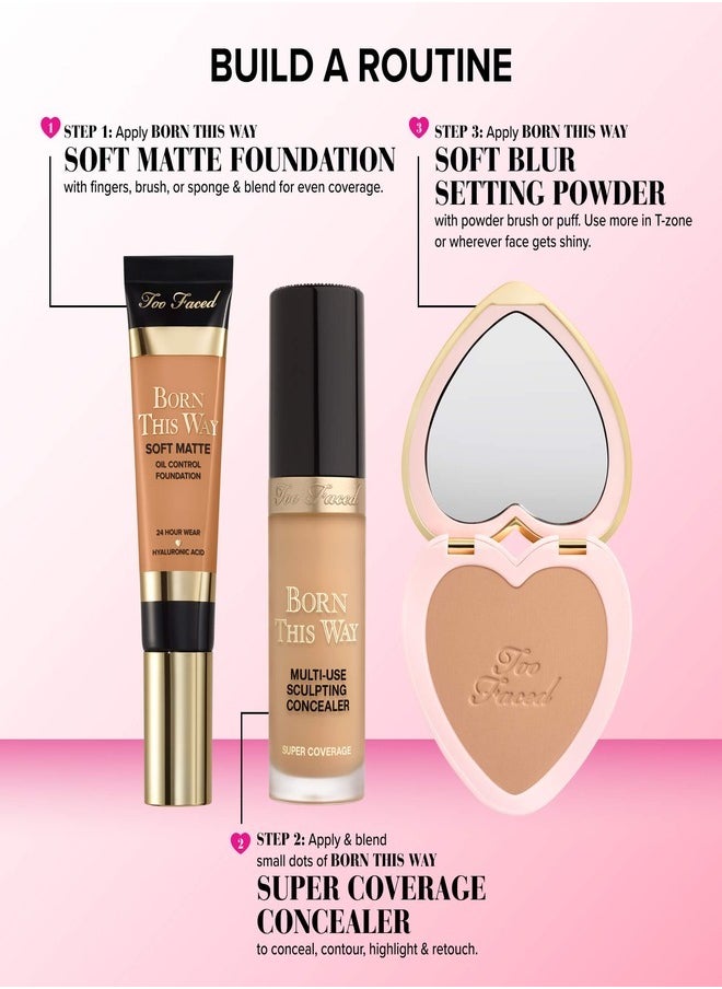 Too FacedCosmetics - TOO FACED Born This Way Soft Matte Foundation Chai - Deep With Golden Undertones 30ml - Image 1