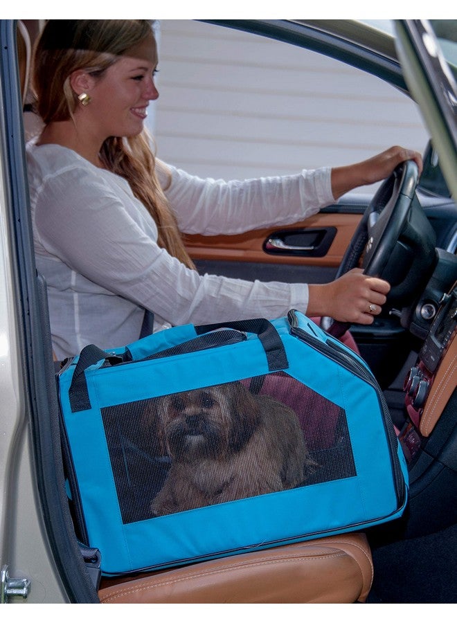 بت جير حامل أمان للحيوانات الأليفة ومقعد سيارة من Pet Gear Signature للكلاب والقطط الصغيرة، أزرق قطبي - Image 3