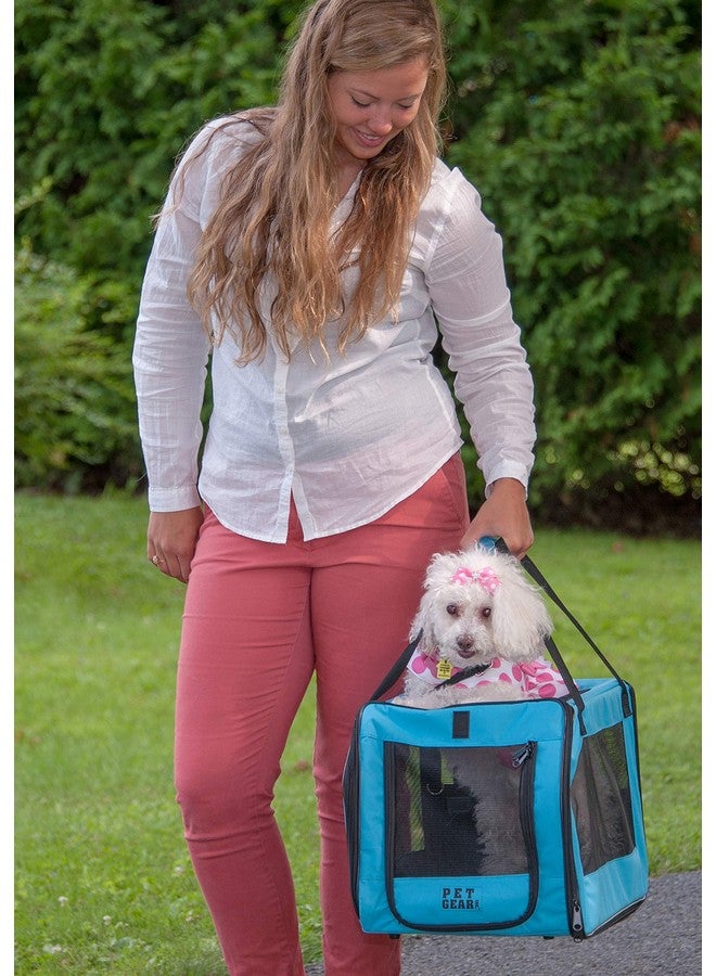 بت جير حامل أمان للحيوانات الأليفة ومقعد سيارة من Pet Gear Signature للكلاب والقطط الصغيرة، أزرق قطبي - Image 2