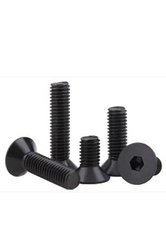 Y&D Cap Screws 50pcs Socket Screw Set M2 M2.5 M3 M4 M5 M6 M8 Flat Head Countersunk Black Grade Alloy Steel Hex Fastener (Size: 20mm, Type: M6)  - Image 2